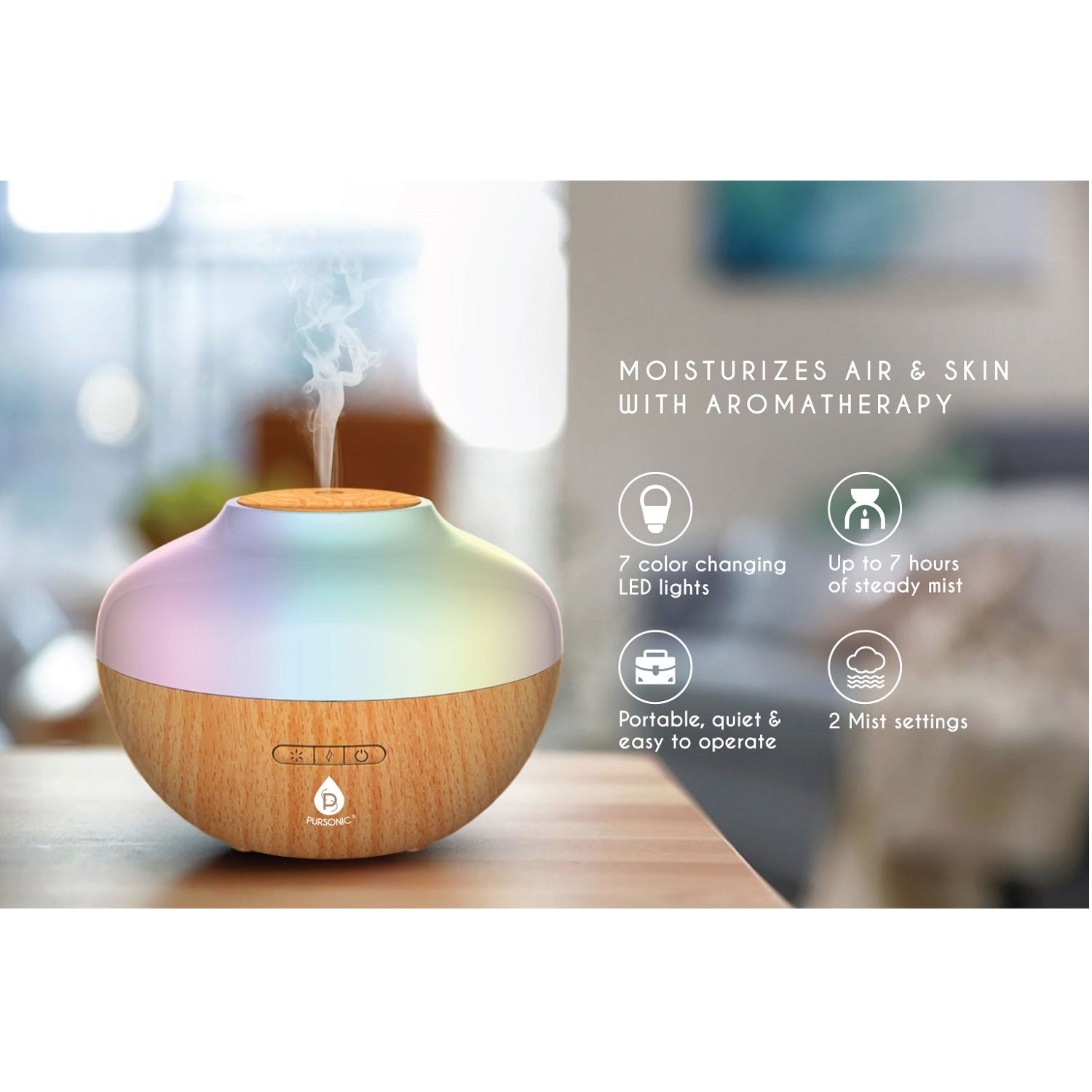 Sleep Sanctuary Bundle – Aromatherapy Diffuser + 3 Essential Oils