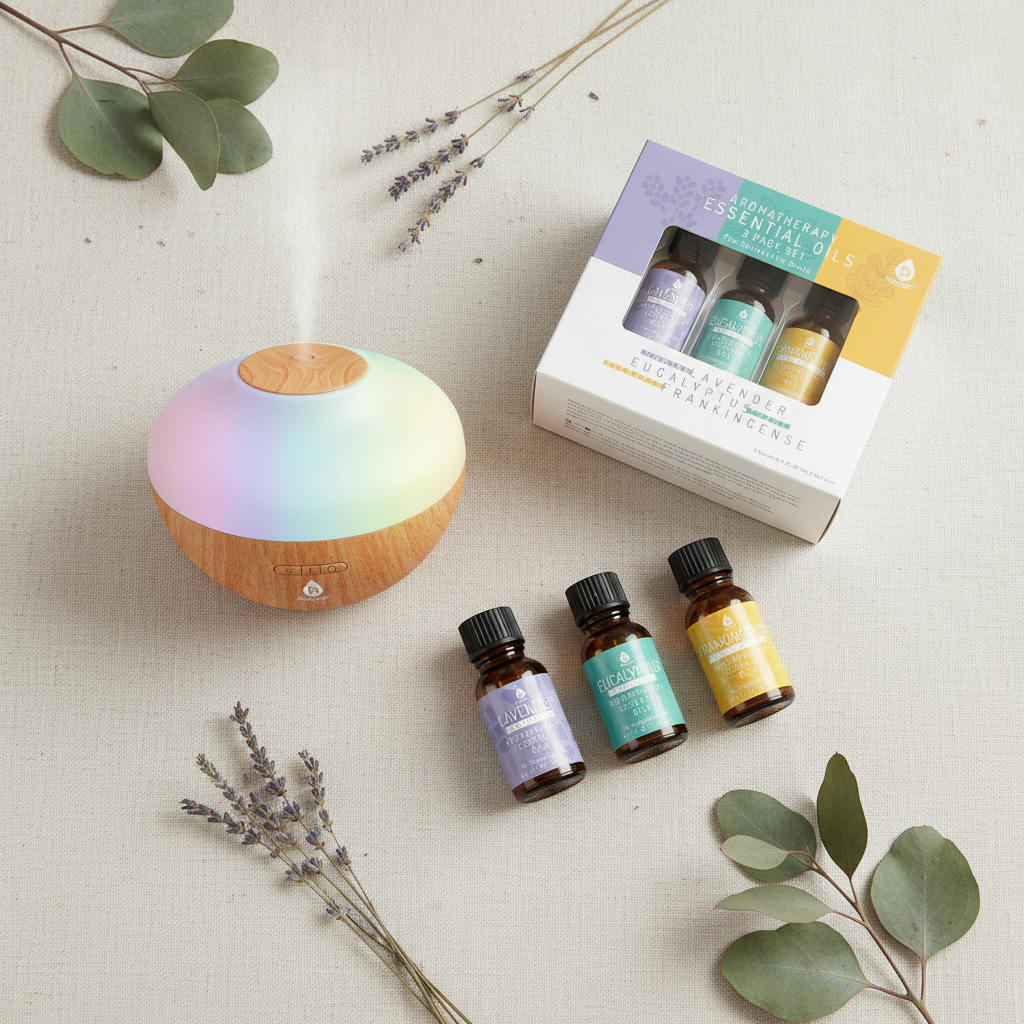 Bundle styled with lavender and eucalyptus